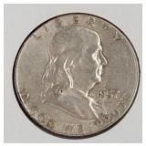 1957 Franklin Half Dollar Coin