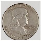 1959 Franklin Half Dollar Coin