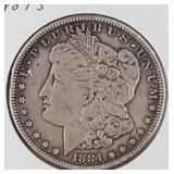 1884 S Morgan Silver Dollar Coin