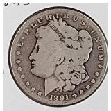 1891 S Morgan Silver Dollar Coin