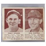 1941 Double Play Pinky Higgins/ Dick Bartell