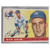 1955 Topps Bob Grim Rookie Card #80