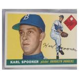 1955 Topps Karl Spooner Rookie Card #90