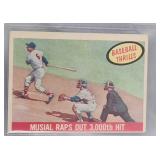 1959 Topps Stan Musial Raps 3000th Hit #470