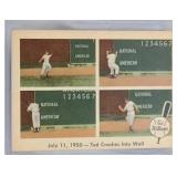1959 Fleer Ted Williams 1950 Ted Crashes Into Wall