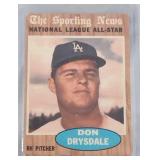 1962 Topps Son Drysdale All Star #398