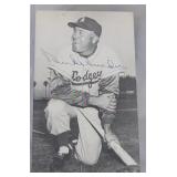 AUTOGRAPHED 1963 Duke Snider Postcard