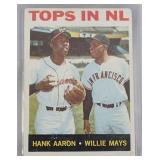 1964 Topps #423 Hank Aaron Willie Mays