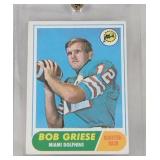 1968 Topps Bob Griese ROOKIE CARD #196