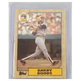 1987 Topps Barry Bonds ROOKIE CARD