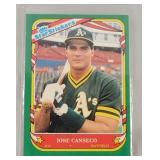 1987 Fleer Star Stickers Jose Canseco ROOKIE CARD