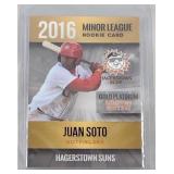 GOLD 2016 Juan Soto Rookie Phenoms ROOKIE CARD