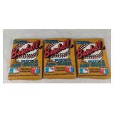 3 UNOPENED packs 1987 Donruss Baseball