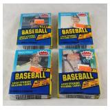4 UNOPENED JUMBO packs 1987 Fleer Baseball