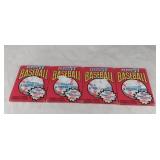 4 UNOPENED packs 1991 Fleer Baseball