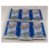 6 UNOPENED packs 1991 Upper Deck Baseball