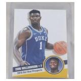 2018 Hot Shot Prospects Zion Williamson ROOKIE CAR