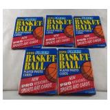 5 UNOPENED packs 1991-92 Fleer Basketball