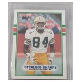 1989 Topps Sterling Sharpe ROOKIE CARD
