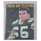 AUTOGRAPHED 2002 Mark Tauscher ROOKIE CARD