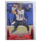 2020 Leaf Draft RED Jordan Love ROOKIE CARD