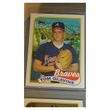 lot of 7 1989 Topps cards including Glavine rookie