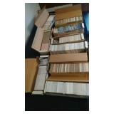 lot of 9 boxes of mixed sports stars and commons