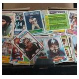 shoe box full of misc baseball, basketball, hockey