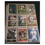 pages of football cards