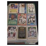 pages of football cards