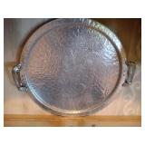Continental hand wrought seving platter with