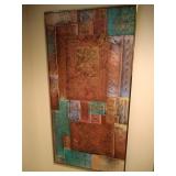 large textured art piece, Kharma round rug and