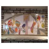 "Kites" print signed by Caso and sculpture