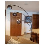 3 light standing lamp with marble base