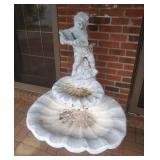 Perma Flex cherub cement molded fountain