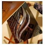 3 matching diamond mirrors - 24 inch and 12 inch