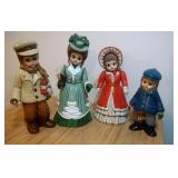 4 Victorian ceramic figures (tallest is 25 inches,