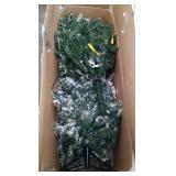 7.5 foot white flocked pre-lit Christmas tree