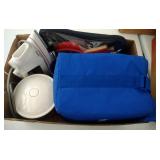 iron, ping pong paddles, 5 insulated lunch bags,
