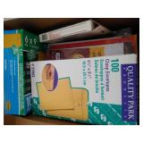 office supplies - large mailing envelopes, pads of