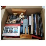 Autobiography of Chet Krause & other books, wood