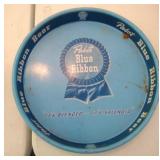 blue Pabst Blue Ribbon beer tray - 13 inches