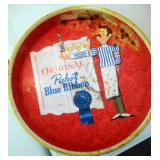 red Pabst Blue Ribbon beer tray - 13 inches