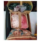 baskets, purse, pillows, hair bows, ball caps,