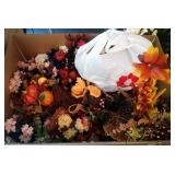 large box of floral arrangements - mostly fall