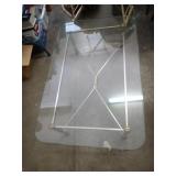 matching glass coffee table and 2 end tables.