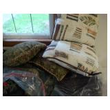 large lot of decorative pillows - 2 bags