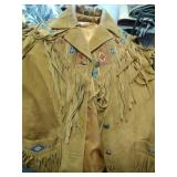3 Ladies leather jackets with fringe (M - L),
