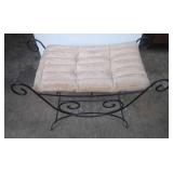 small sitting bench with cushion - 26 inch wide,