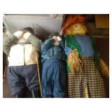 28 inch dolls, 58 inch scarecrow and "Horse